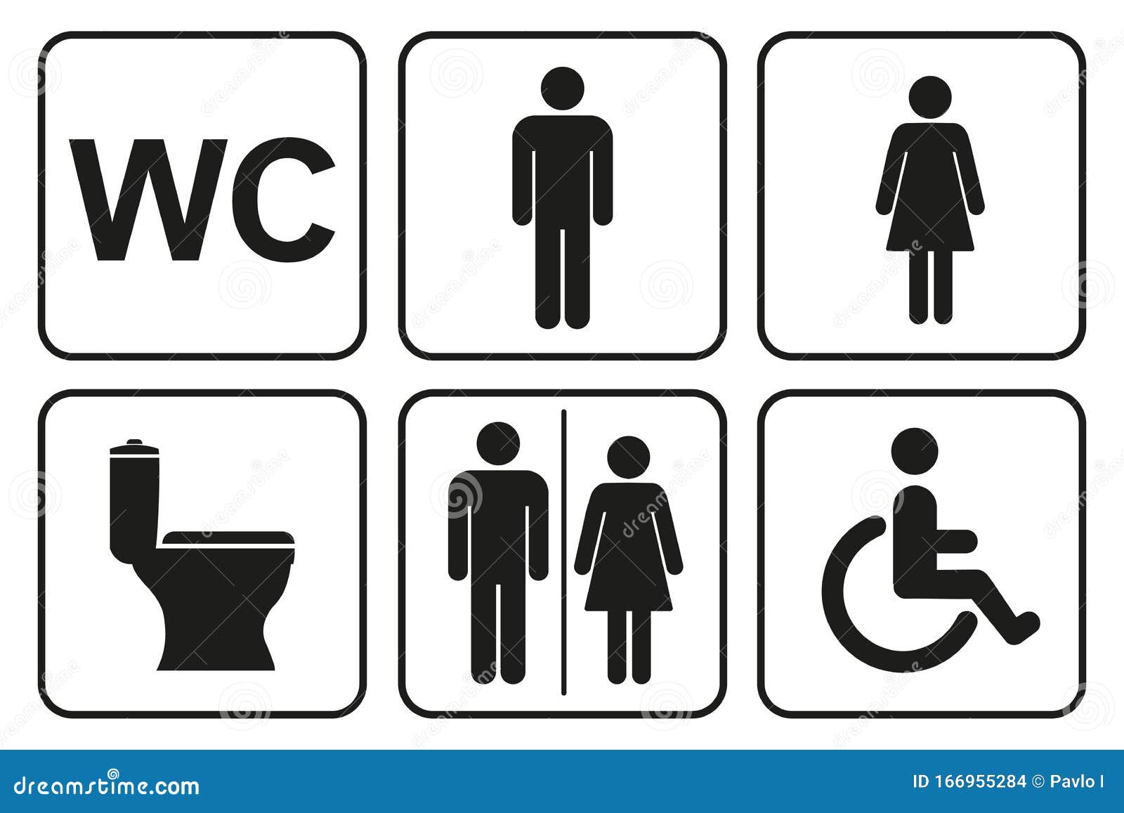 toilet icons set, toilet signs, wc signs Ã¢â¬â 